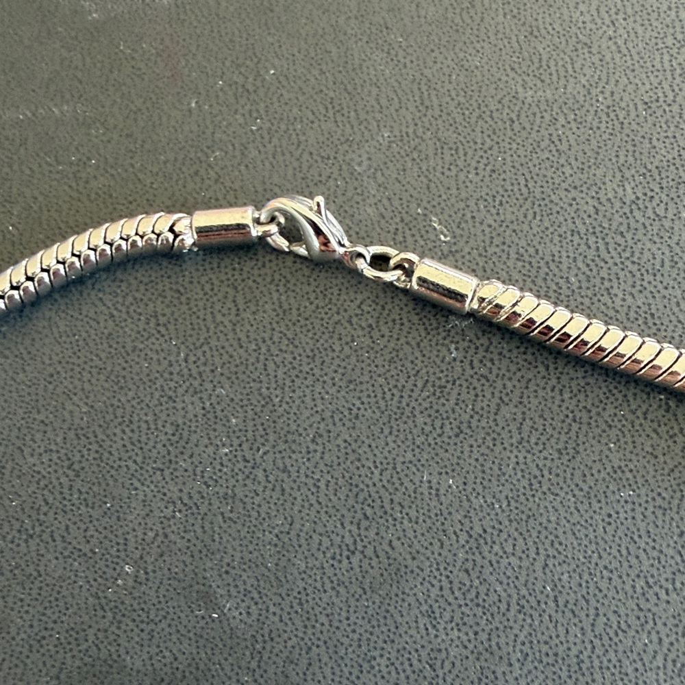 Sterling Silver Snake Chain Necklace - Classic Silver length 30” - Picture 5 of 5